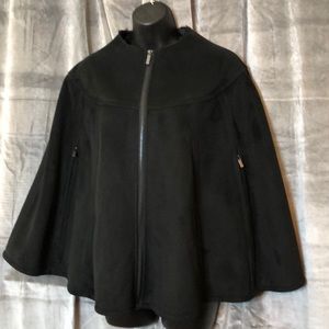 Calvin Klein faux shearling cape
